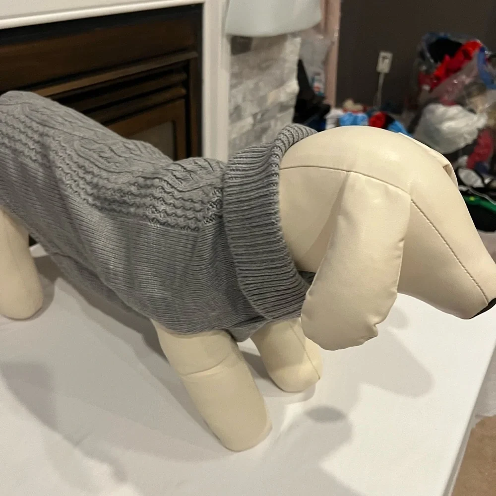 Cable Dog Sweater – Storm Grey | NWOT